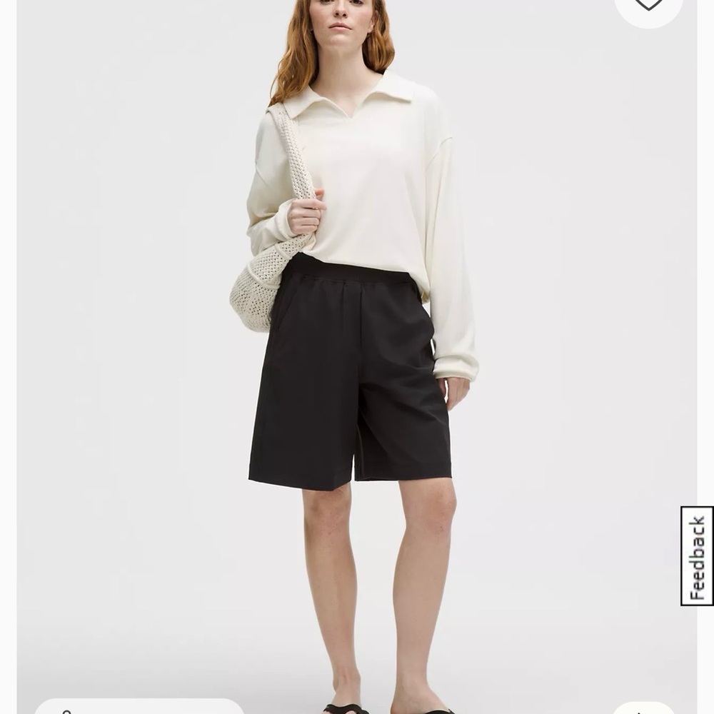 Lululemon Stretch Woven Ruffle-Waist High-Rise Short 9"